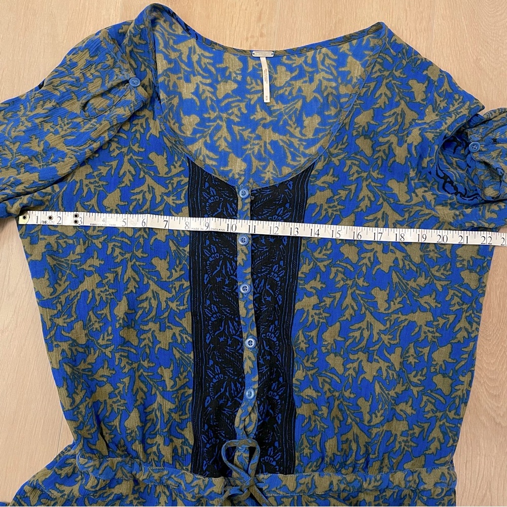 FREE PEOPLE Resort Romper - Blue and Green Patterned - Picture 13 of 15
